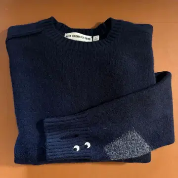 ANYA HINDMARCH 네이비 캐시미어 스웨터 L