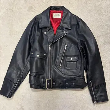 새상품급 BEAMS ARCHIVE 더블 라이더 자켓 소가죽 가죽 블랙