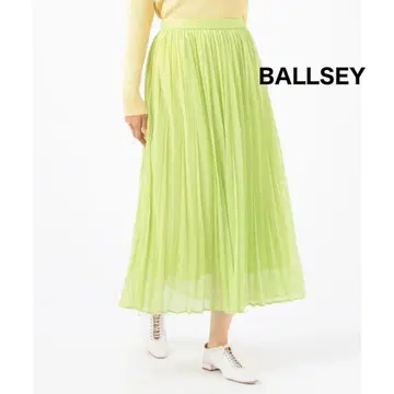 BALLSEY 보르지 [ 미사용 ] 그리티 보일 플리츠 미디 스커트