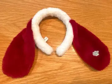 USJ 피넛 머리띠 빨간색 화이트