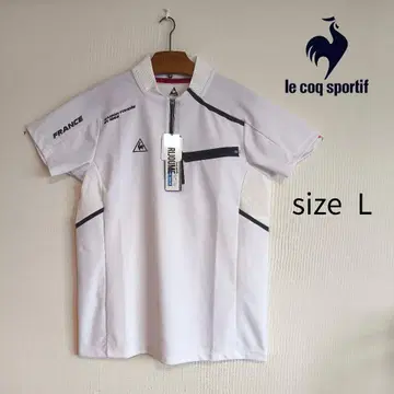 새상품 르꼬끄 스포르티브 골프웨어 셔츠 화이트 RIJOUME L