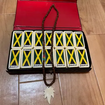 90s 레게 자메이카 목걸이 마리화나 패턴