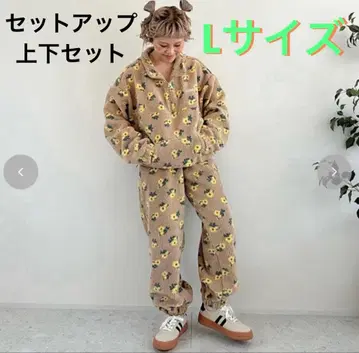 미사용 새상품 L 사이즈 시마무라 ayano 보아 하프 지퍼 셋업