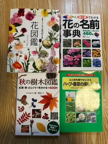 [ 새상품급 ] 꽃, 나무, 허브 이름 도감 [ 4권 세트 ]