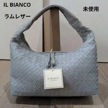 미사용 IL BIANCO 램 가죽 메쉬 백