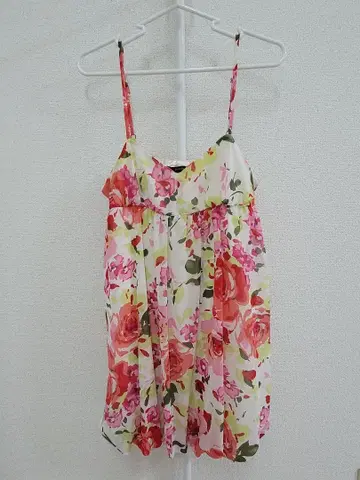 rienda 플라워 프린트 슬리브리스 원피스 M