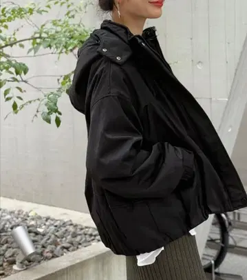 select 밑단 벌룬 보아 안감 블루종 새상품 (블랙)