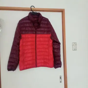 UNIQLO 다운 자켓 빨간색 와인색 sizeXL
