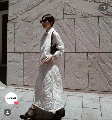 MACHATT 마차트 화이트 퀼팅 스커트