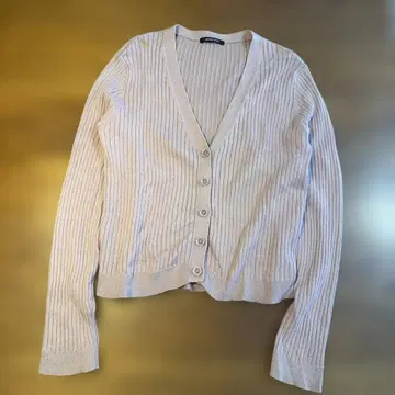 ROSE BUD 핑크 리브 가디건