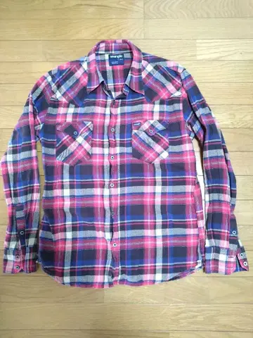 Wrangler X-LARGE 웨스턴 체크 무늬 긴팔 셔츠 새상품급