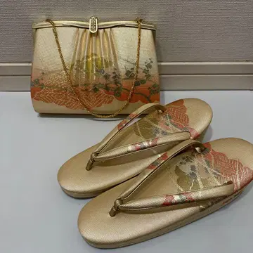 후리소데용 사가니시키 일본 의류 조리 백 세트 골드 계열