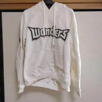 WONDERS 후드 부착 맨투맨 화이트