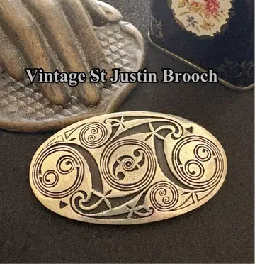 빈티지 영국 St Justin 세인트 저스틴 브로치