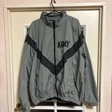 그레이 나일론 자켓 ARMY 로고
