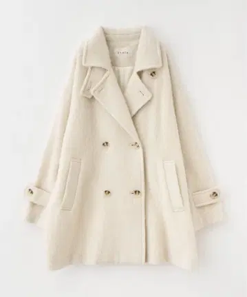 온라인 스토어 완판템 스트라 샤기 라펠 코트 베이지 38