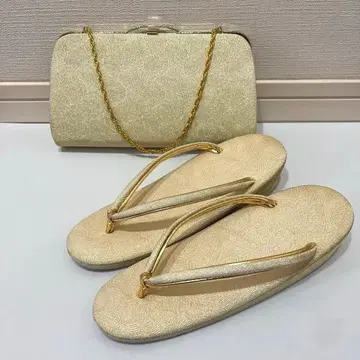 일본 의류 조리 백 세트 예복용 골드