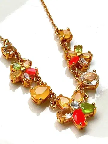 새상품급 케이트 스페이드 반짝이는 꽃 목걸이 귀여운 고져스