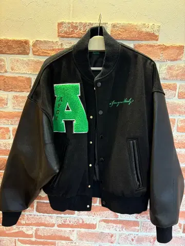 AFGK 바시티 자켓 블랙/그린