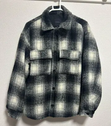 RAGEBLUE 샤기 체크 자켓 M 사이즈