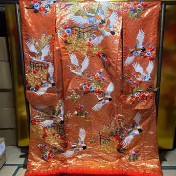 우치카케 색우치카케 순수 실크 니시진 비단 자수