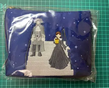 고스트&레이디 자수 플랫 파우치 극단 사계절 고스트 앤 레이디