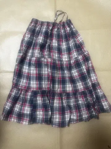 빔즈 보이 BEAMSBOY 롱 스커트 체크 티어드