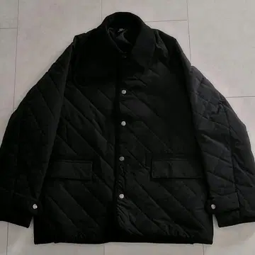 카라 코듀로이 충전솜 퀼팅 자켓