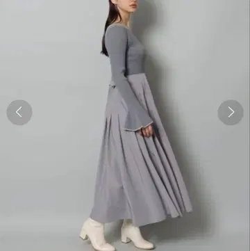 Rirandture 도킹 니트 원피스 백리본