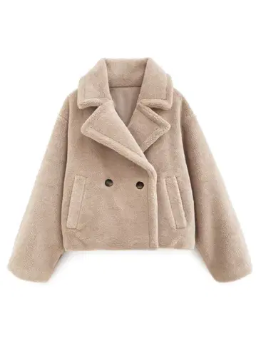 GRL 숏 기장 보아 자켓 [ fo2039 ] 베이지