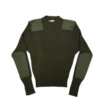 밀리터리 명령어 스웨터 리브 엘보 패치 카키 계열