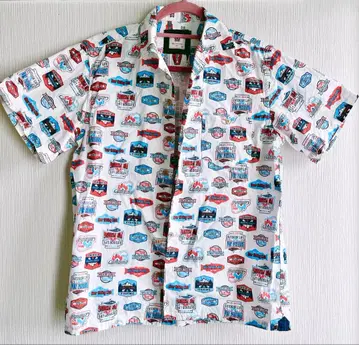 패턴 셔츠 레트로 셔츠