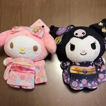 마이멜로디 쿠로미 2개 세트 산리오 봉제 인형 기모노
