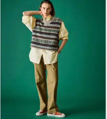 더 신존 워시드 하이웨스트 치노 34