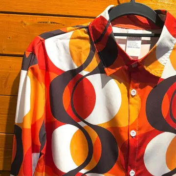 50s 레트로 모던 패턴 셔츠 미드센추리 하마 마이크