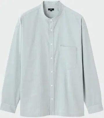 [ PLST ] 샴브레이 옥스 밴드 카라 셔츠