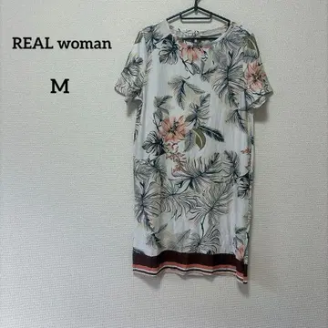 REAL woman [ M ] 플라워 프린트 반팔 원피스