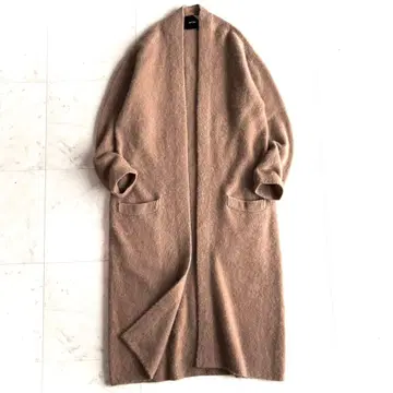 ATON 에이톤 퍼 캐시미어 100% 롱 가디건 복슬복슬