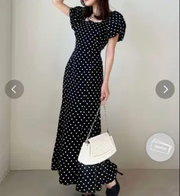 버블 슬리브 머메이드 원피스