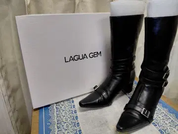 LAGUA GEM 블랙 롱 부츠 M