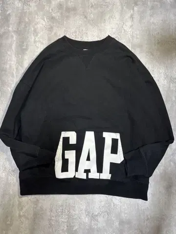 새상품급] 갭 흑백 로고 프론트 포켓 오버 사이즈 속기모 트레이닝복