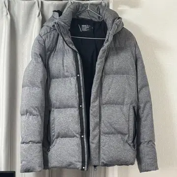 AZUL by MOUSSY 후드 부착 다운 자켓 그레이 S 사이즈