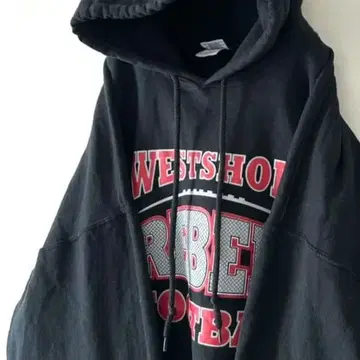 길단 RIBELS 풋볼 후드티 2XL 블랙 블랙 구제 의류