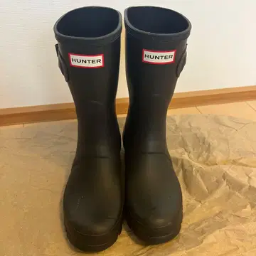 HUNTER 블랙 레인부츠