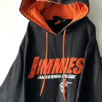 제임스타운 칼리지 자수 후드티 2XL 블랙 구제 의류
