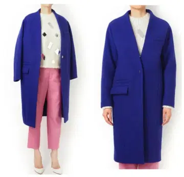 LE CIEL BLUE 노카라 코트 로얄 블루