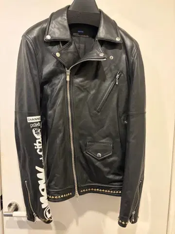 어택 더 마인드 세븐 페인트 스터드 램 가죽 더블 라이더스