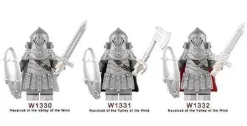 레고 호환 바람계곡의 나우시카 톨메키아 병사 3체