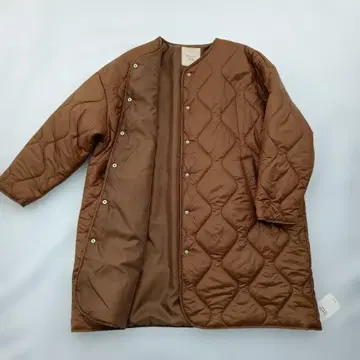 ZOOTIE 브라운 퀼팅 롱 자켓 M 사이즈