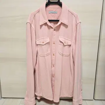 새상품급 OUTERNOWN 핑크 긴팔 셔츠